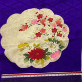 Soft silks purple plum blossom, Kimono cut out Silks