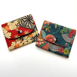 Accordion Sashiko Wallet With Ninja Button kit (You can make one wallet)