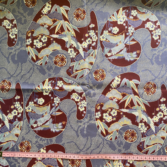 Birds Japanese cotton 50x55cm