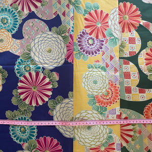 Navy Botan Japanese cotton fabric size;50x55cm