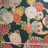 Green Botan Japanese cotton fabric size;50x55cm