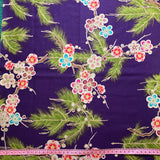 Purple pine tree Japanese cotton -50x55cm