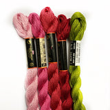 Top Quality Temari Threads, Ring stand and Golden Thread 4m:  5 Colours for Red and Pink Colour
