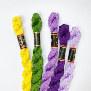 Top Quality Temari Threads, Ring stand and Golden Thread 4m: Assorted by Mama Ninja Mariko: 5 Colours for Kiku Temari White