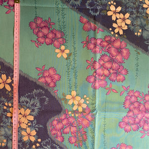 Japanese cotton fabric 50x55cm indigo Glen