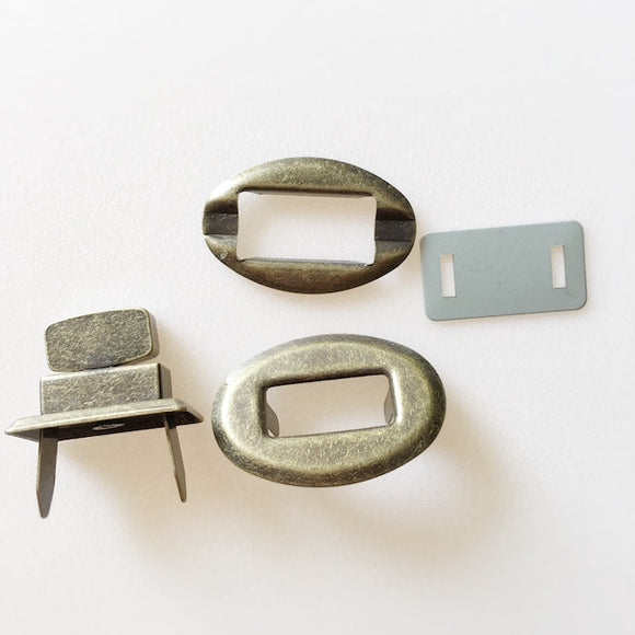 Twist lock metal Snap closure button- antiques bronze